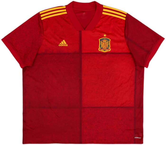 2020-21 Spain Home Shirt - 8/10 - (3XL)