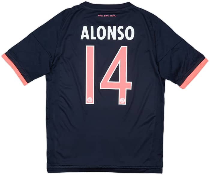 2015-16 Bayern Munich Third Shirt Alonso #14 - 8/10 - (XL.Boys)