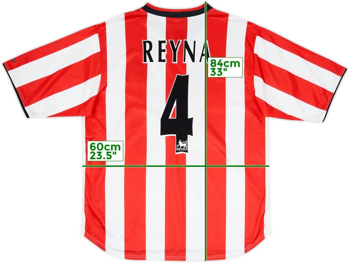 2000-02 Sunderland Home Shirt Reyna #4 - 6/10 - (L)