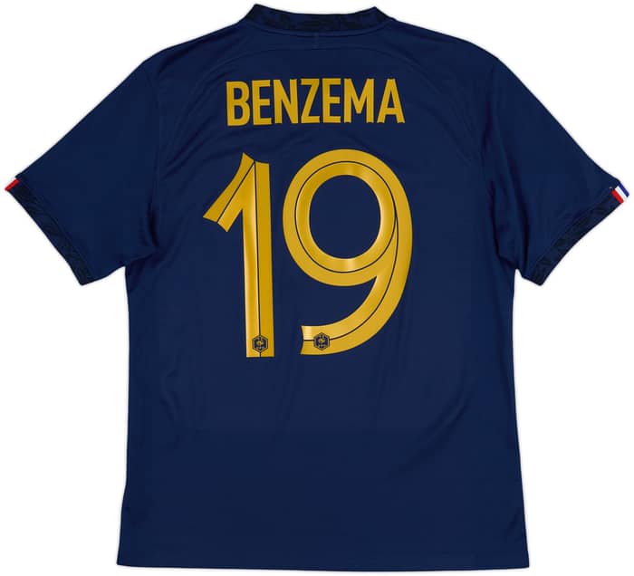 2022-23 France Home Shirt Benzema #19 - 6/10 - (M)