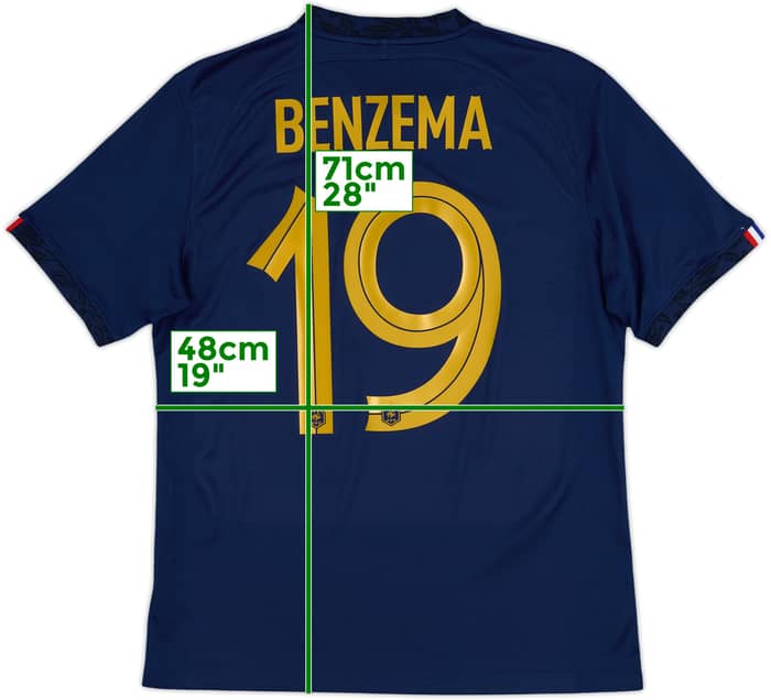 2022-23 France Home Shirt Benzema #19 - 6/10 - (M)