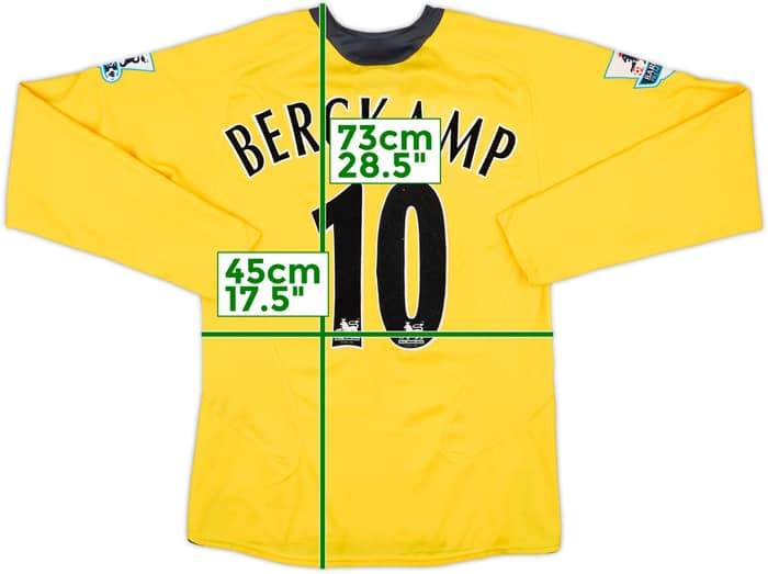 2005-06 Arsenal Away L/S Shirt Bergkamp #10 - 7/10 - (S)