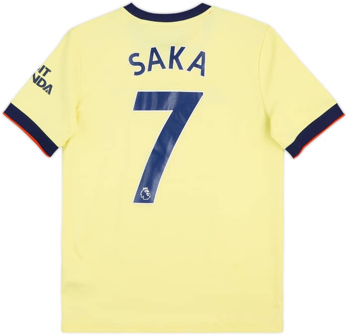 2021-22 Arsenal Away Shirt Saka #7 - 4/10 - (L.Boys)