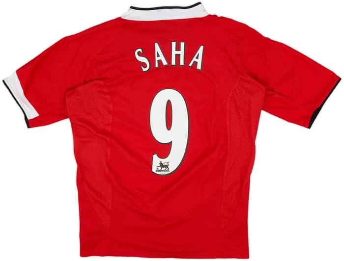 2004-06 Manchester United Home Shirt Saha #9 - 8/10 - (S)