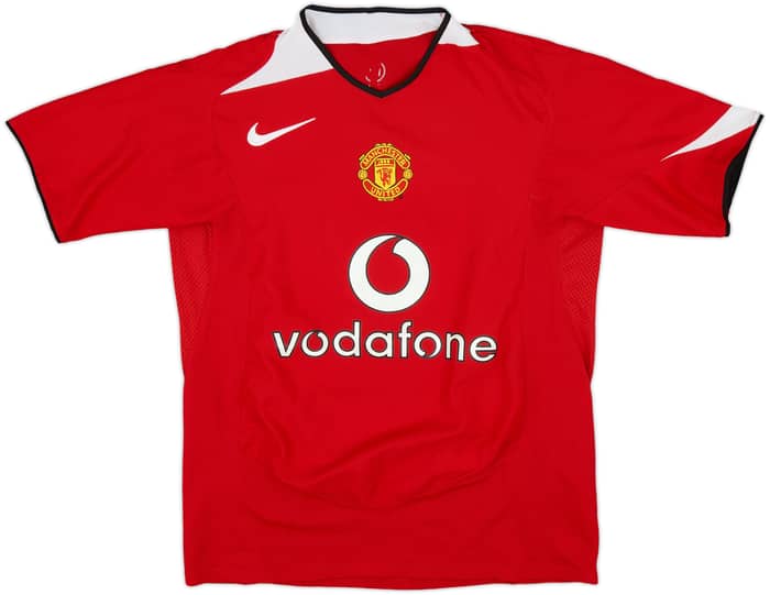 2004-06 Manchester United Home Shirt Saha #9 - 8/10 - (S)