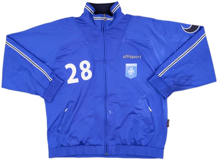 2000-01 Auxerre Uhlsport Player Issue Track Jacket #28 - 5/10 - (L)