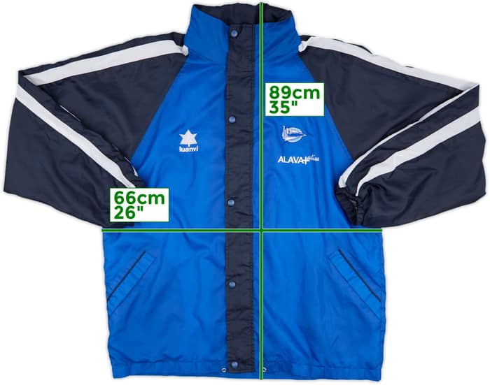 1999-00 Alaves Luanvi Hooded Rain Jacket - 9/10 - (XXL)