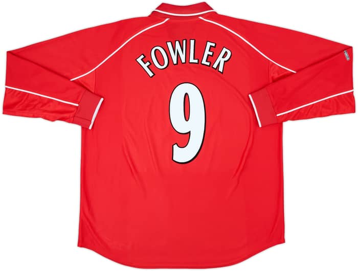 2000-02 Liverpool Home L/S Shirt Fowler #9 - 9/10 - (XXL)