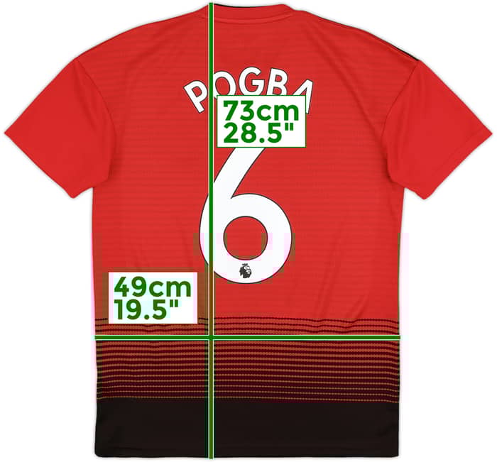 2018-19 Manchester United Home Shirt Pogba #6 - 5/10 - (S)