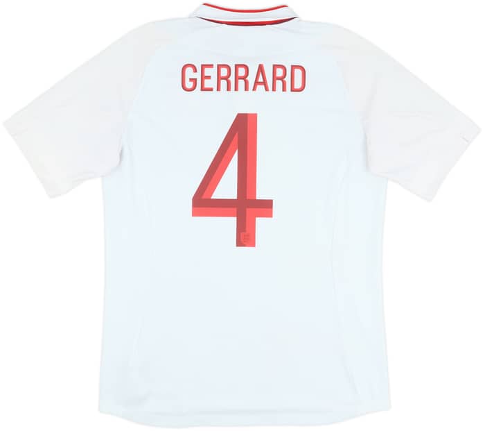 2012-13 England Home Shirt Gerrard #4 - 5/10 - (L)