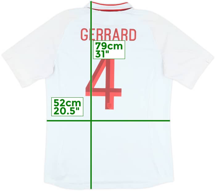 2012-13 England Home Shirt Gerrard #4 - 5/10 - (L)