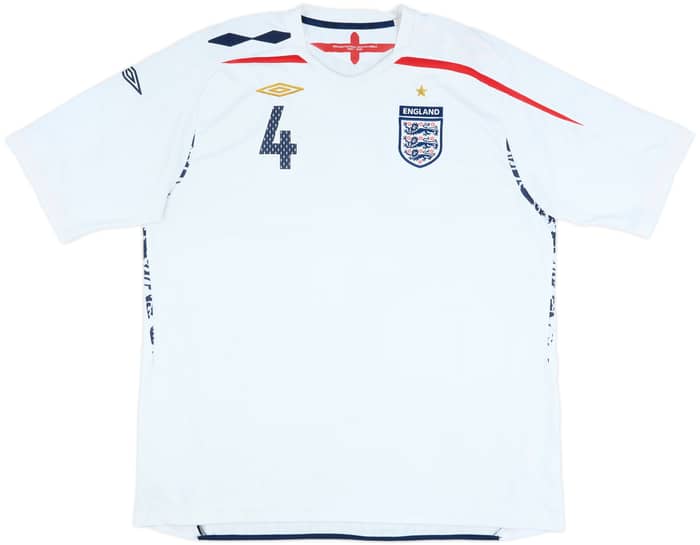 2007-09 England Home Shirt Gerrard #4 - 5/10 - (3XL)