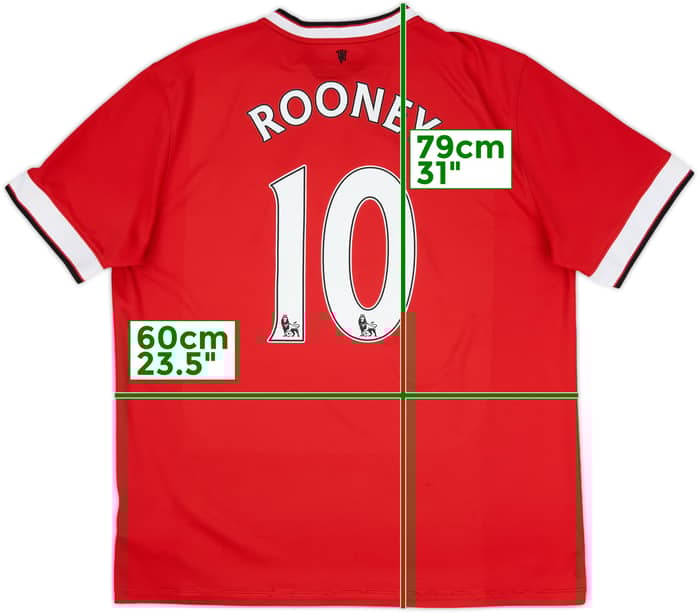 2014-15 Manchester United Home Shirt Rooney #10 - 6/10 - (XL)