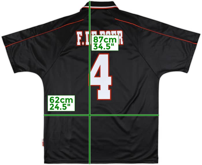 1998-99 Ajax Away Shirt F.De Boer #4 - 8/10 - (XL)