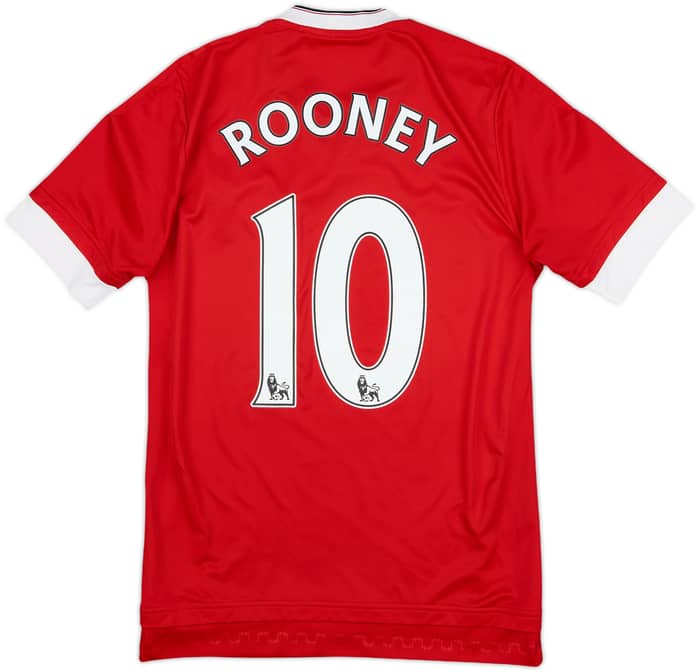 2015-16 Manchester United Home Shirt Rooney #10 - 8/10 - (XS)
