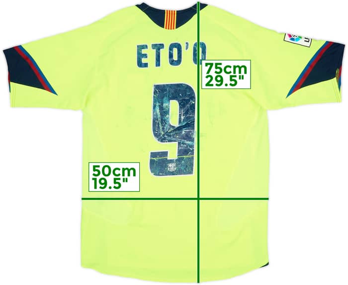2005-06 Barcelona Away Shirt Eto'o #9 - 4/10 - (S)