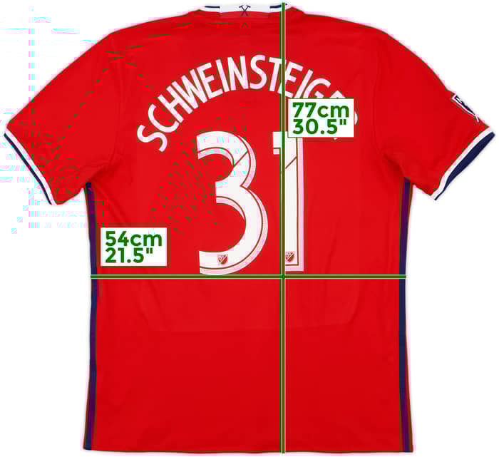 2016-17 Chicago Fire Home Shirt Schweinsteiger #31 - 8/10 - (L)