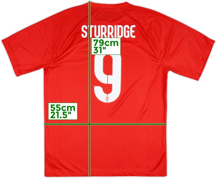 2014-15 England Away Shirt Sturridge #9 - 10/10 - (L)