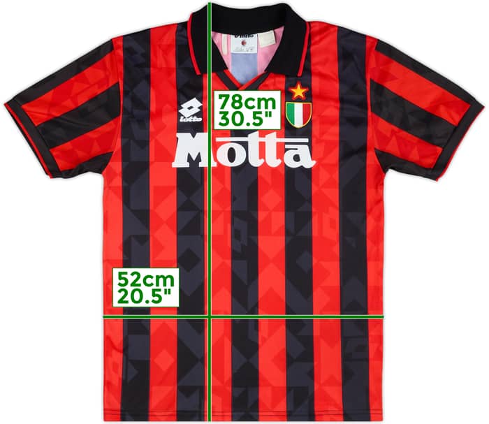 1993-94 AC Milan Home Shirt #9 - 8/10 - (L|XL)