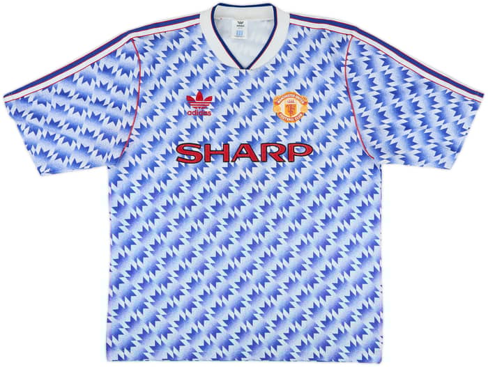 1990-92 Manchester United Away Shirt #7 (Robson) - 8/10 - (L)
