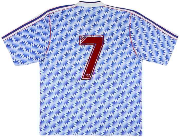 1990-92 Manchester United Away Shirt #7 (Robson) - 8/10 - (L)