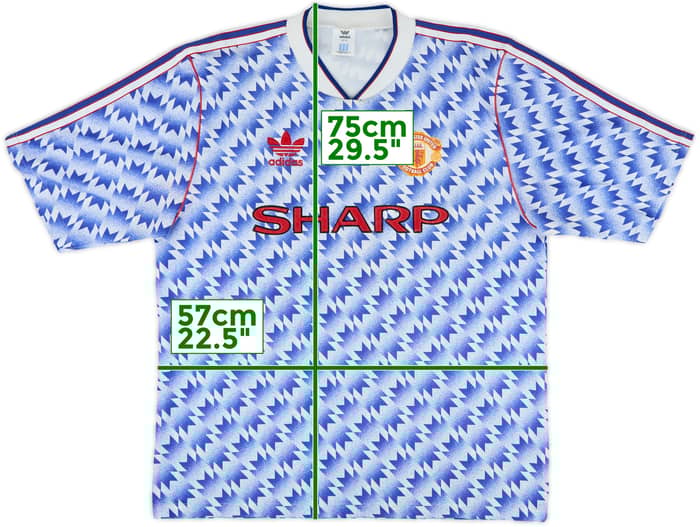 1990-92 Manchester United Away Shirt #7 (Robson) - 8/10 - (L)