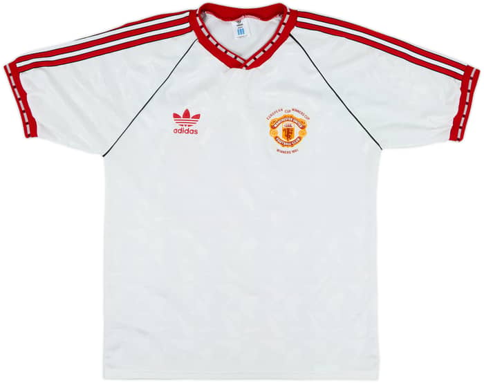 1990-91 Manchester United European Cup Winners Cup Shirt #10 (Hughes) - 9/10 - (L)