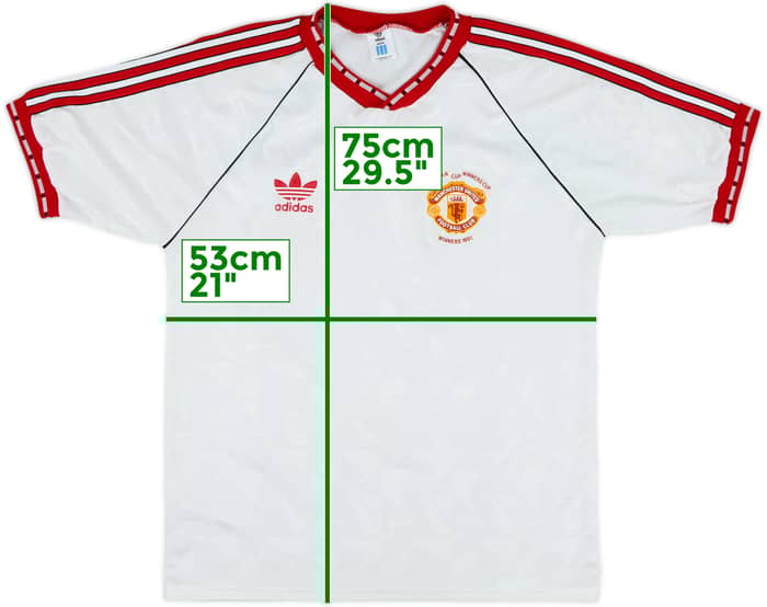 1990-91 Manchester United European Cup Winners Cup Shirt #10 (Hughes) - 9/10 - (L)
