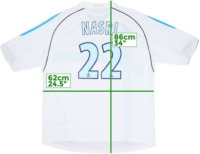 2004-05 Olympique Marseille Home Shirt Nasri #22 - 8/10 - (XXL)
