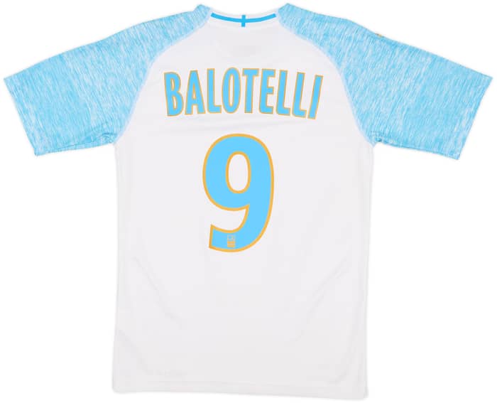 2018-19 Olympique Marseille Home Shirt Balotelli #9 - 10/10 - (XS)