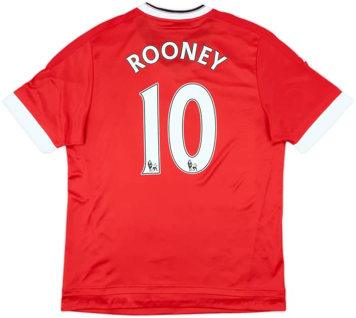 2015-16 Manchester United Authentic Home Shirt Rooney #10 - 9/10 - (XL)