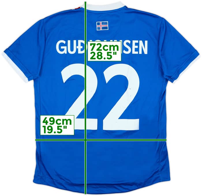 2016-18 Iceland Home Shirt Gudjohnsen #22 - 6/10 - (M)