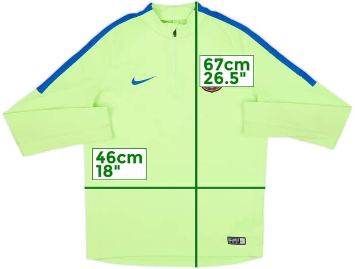 2017-18 Barcelona Nike 1/4 Zip Drill Top - 5/10 - (XL.Boys)