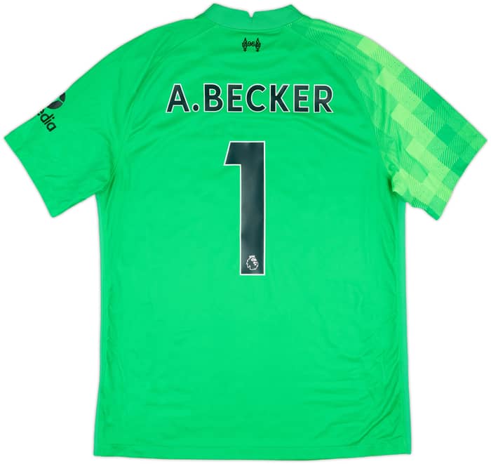 2021-22 Liverpool GK S/S Shirt A.Becker #1 - 10/10 - (L)