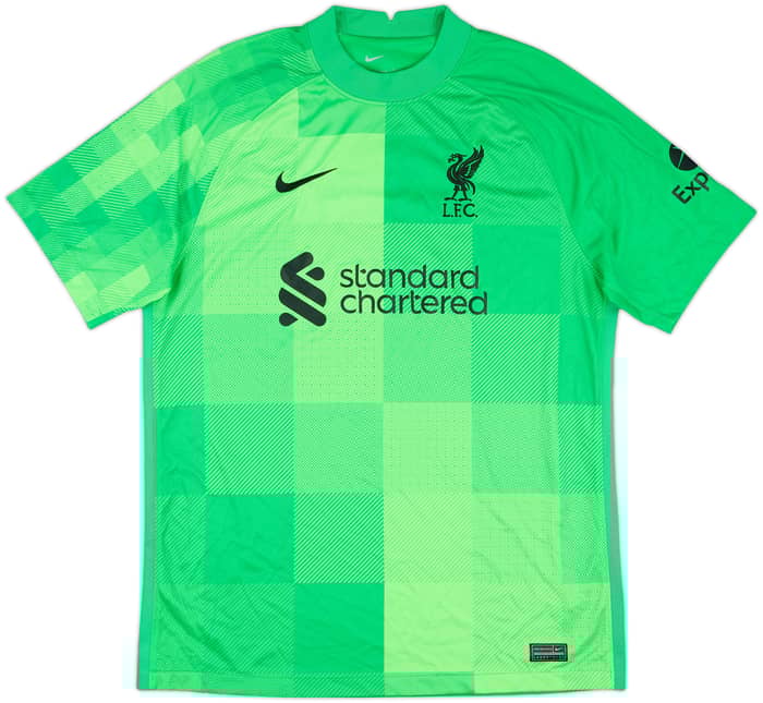 2021-22 Liverpool GK S/S Shirt A.Becker #1 - 10/10 - (L)