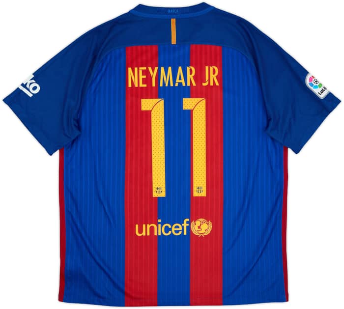2016-17 Barcelona Home Shirt Neymar Jr #11 - 8/10 - (XL)