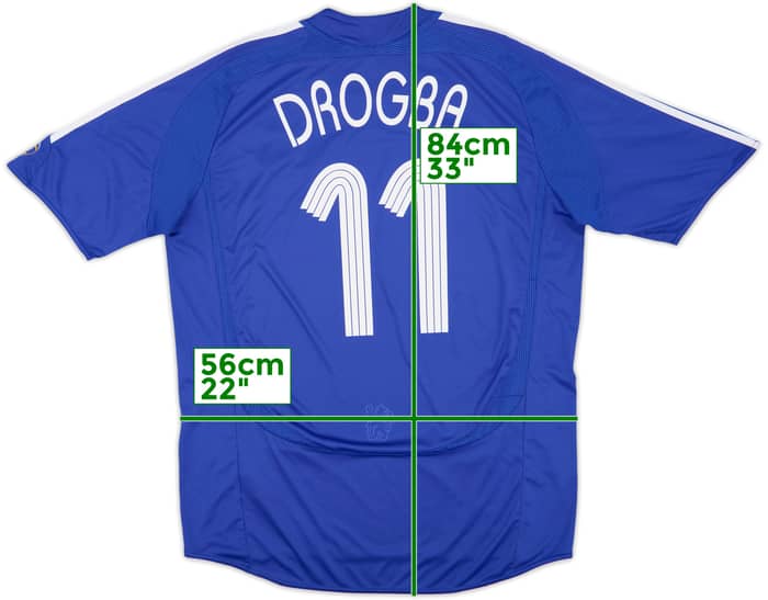 2006-08 Chelsea Home Shirt Drogba #11 - 7/10 - (XL)