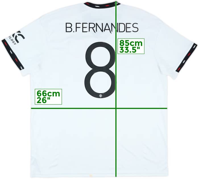 2022-23 Manchester United Away Shirt B.Fernandes #8 - 7/10 - (XXL)