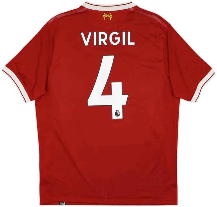 2017-18 Liverpool 125 Years Home Shirt Virgil #4 - 7/10 - (M)