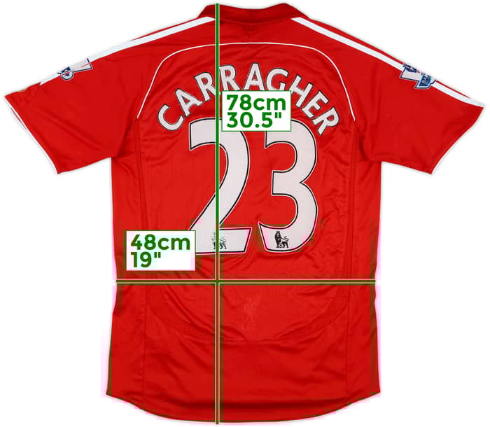 2006-08 Liverpool Home Shirt Carragher #23 - 6/10 - (M)