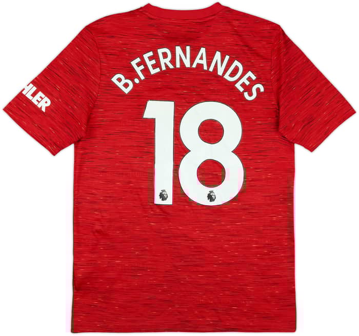 2020-21 Manchester United Home Shirt B.Fernandes #18 - 5/10 - (XL.Boys)