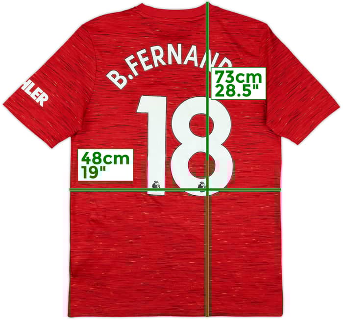 2020-21 Manchester United Home Shirt B.Fernandes #18 - 5/10 - (XL.Boys)