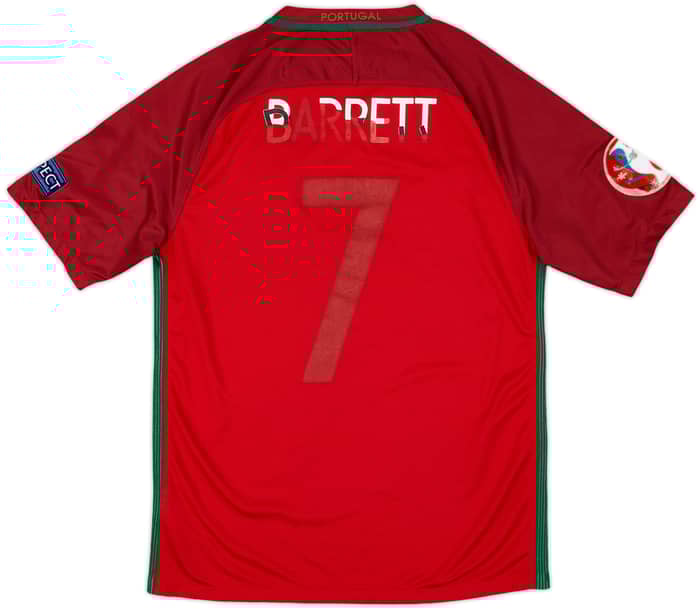 2016-18 Portugal Home Shirt Barrett #7 - 4/10 - (M)