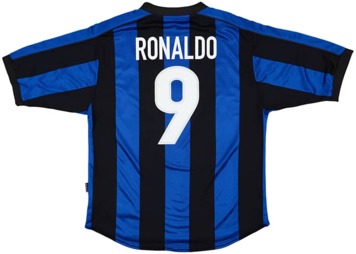 1999-00 Inter Milan Home Shirt Ronaldo #9 (L)