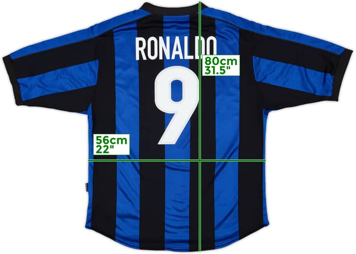 1999-00 Inter Milan Home Shirt Ronaldo #9 (L)