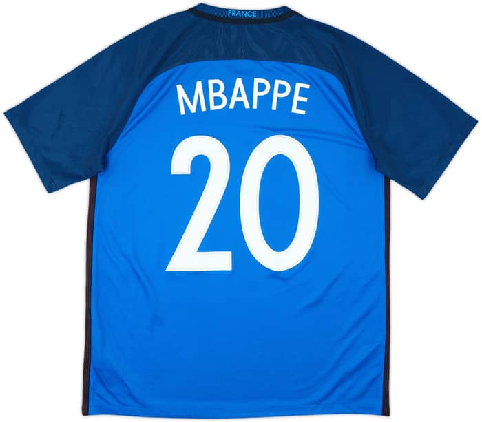 2016-17 France Home Shirt Mbappe #20 - 10/10 - (L)