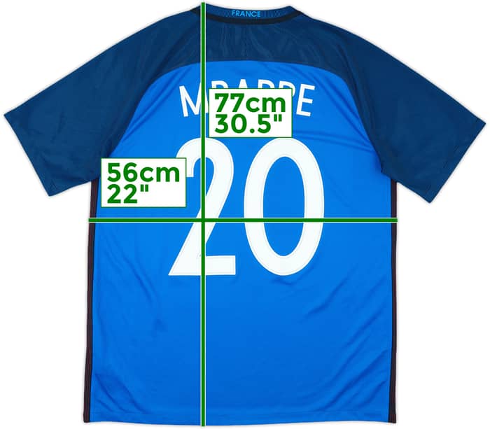 2016-17 France Home Shirt Mbappe #20 - 10/10 - (L)