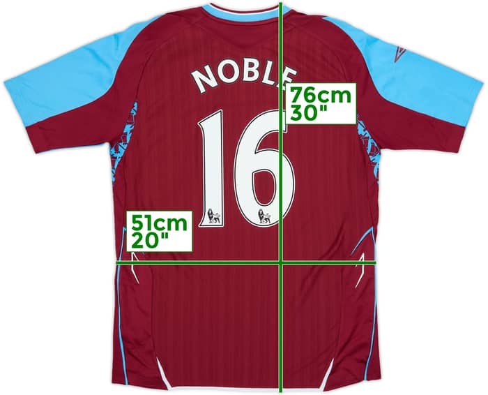 2007-08 West Ham Home Shirt Noble #16 - 7/10 - (M)