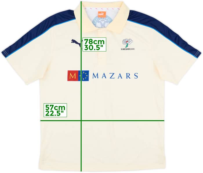 2010s Yorkshire Cricket Puma Polo Shirt - 8/10 - (XL)