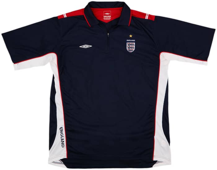 2004-05 England Umbro 1/4 Zip Polo Shirt - 9/10 - (XXL)